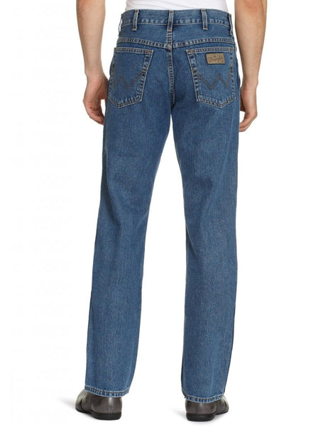 Wrangler Mens Texas Regular Fit Zip Fly Jeans Stonewash