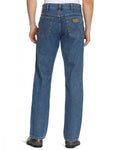 Wrangler Mens Texas Regular Fit Zip Fly Jeans Stonewash