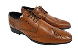 Men's Thomas Catesby PO743 brogues Leather Formal Lace up pointy Shoes Tan