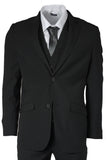 Mens Designer Voet Suit Cruz Black 3 Piece Work, Wedding or Party Work Suit