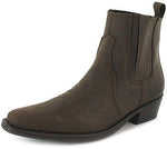 New Mens/Gents Brown Wrangler Leather Upper Cowboy Boots