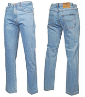 Men's Work Jeans Texas regular fit straight leg denim fit light wash all sizes