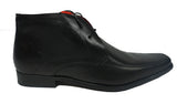 Red Tape Bartley Black Lace Up Mens Leather Boots with Pointy Toe