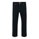 Mens Kam Jeans KBS101-06 Stretch Regular Fit Jeans Black Size 40 To 48